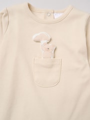 Hellbeige - Rock-A-Bye Baby Boutique Sleepsuit With Appliqué Bear With Cloud Pocket - Bild 3 von 3