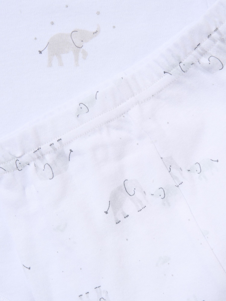 Rock-A-Bye Baby Boutique White - Elephant Print Little Gent Hanging Gift Set 10 Piece - Image 2 of 6