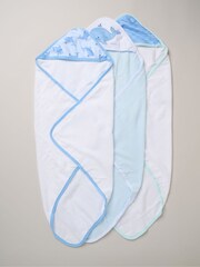 Rock-A-Bye Baby Boutique Sky Blue Hooded Towels And Wash Cloth Set 3 Pack - Image 2 of 3