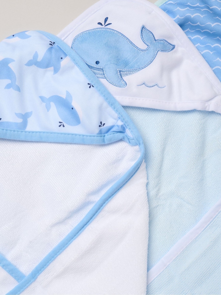Rock-A-Bye Baby Boutique Sky Blue Hooded Towels And Wash Cloth Set 3 Pack - Image 3 of 3 Rock-A-Bye Baby Boutique Sky Blue Hooded Towels And Wash Cloth Set 3 Pack - Image 3 of 3