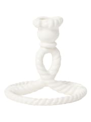 Oliver Bonas Cream Twisted Loop Ceramic Candle Holder - Image 4 of 4