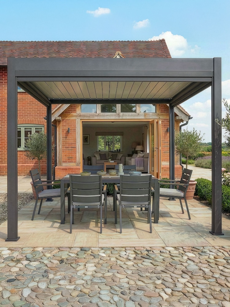 Maze Grey Jupiter Frame & accessories Pergola 3x3m - Image 1 of 6