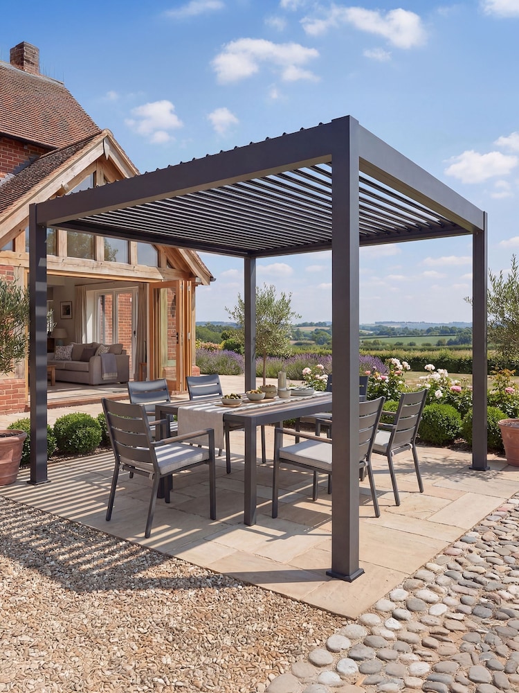 Maze Grey Jupiter Frame Pergola 3x3m - Image 1 of 7