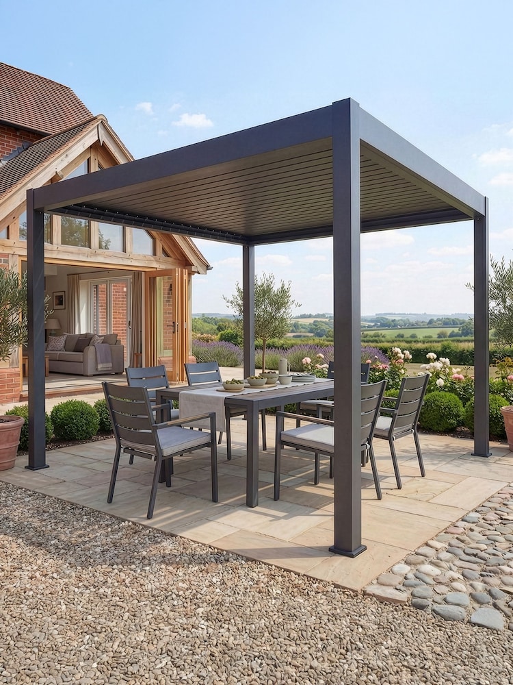 Maze Grey Jupiter Frame & assembly service Pergola 3x3m - Image 2 of 7