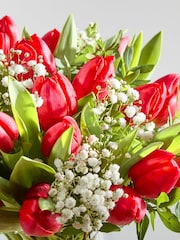 Arena Flowers Bright Spirit Tulips and Gypsophila Valentine's Fresh Flower Bouquet - Image 2 of 4