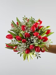 Arena Flowers Bright Spirit Tulips and Gypsophila Valentine's Fresh Flower Bouquet - Image 4 of 4
