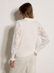 Apricot Lace Mesh Jumper - صورة 3 من 3
