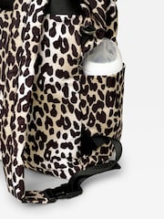 Finnson Leopard Print Elise Changing Bag Backpack With Mat - Image 6 of 7