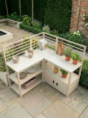 Maze 3 Piece Latte Sicily Corner Outdoor Kitchen Top - Image 2 of 6