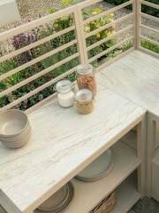 Maze 3 Piece Latte Sicily Corner Outdoor Kitchen Top - Image 3 of 6