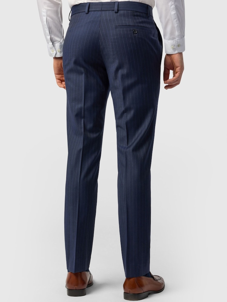 Ted Baker Tailoring Chalk Stripe Blue Trousers - Slika 2 od 3
