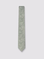 Antique Rogue Grey Paisley Wedding Tie 7Cm - Image 1 of 3