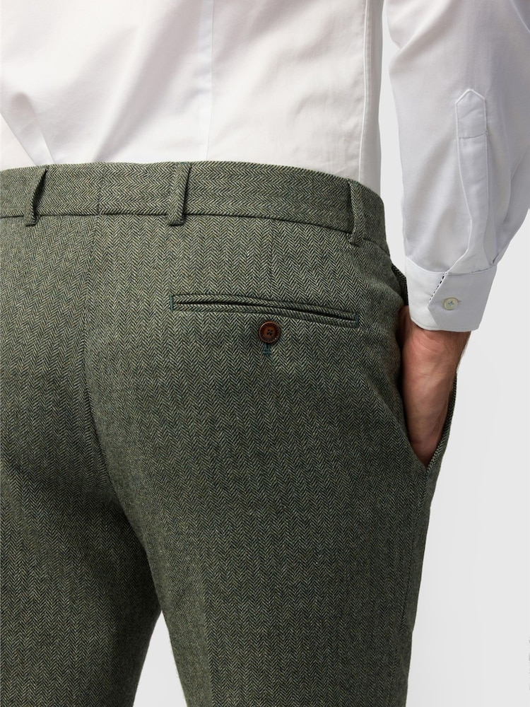 Antique Rogue Herringbone Trousers - תמונה 2 מתוך 2