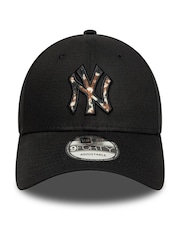 New Era Black Faux Deer Print Infill 9Forty New York Yankees Cap - Image 2 of 7