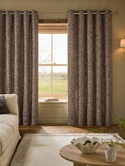 Cortinas de chenille texturizadas com ilhós - Imagem 2 de 5