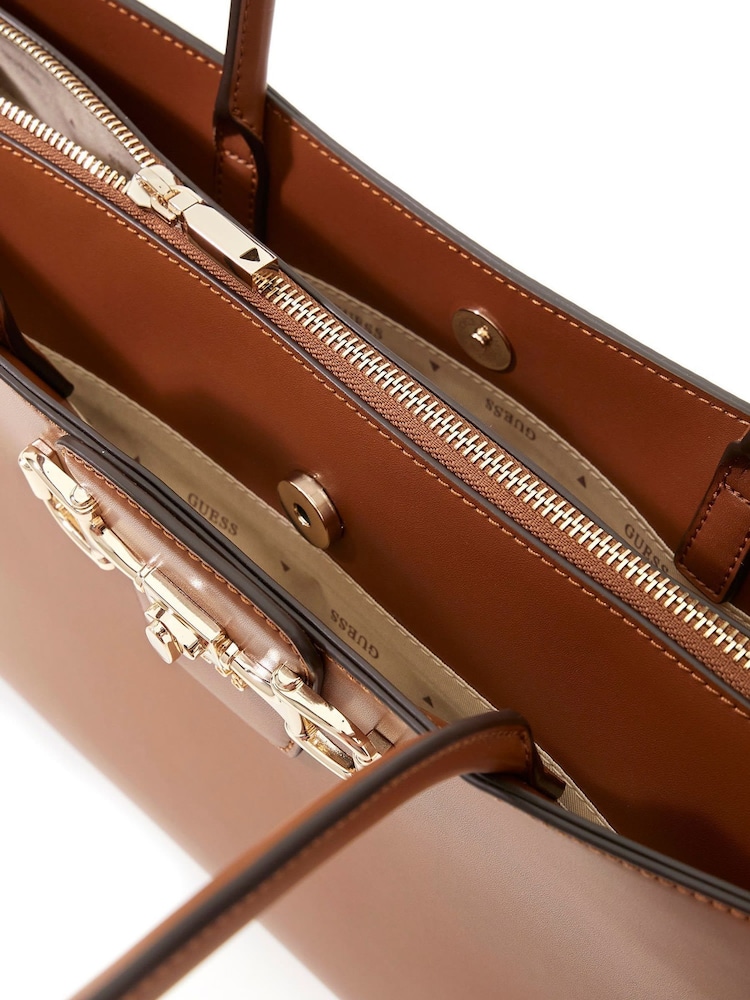 Guess Brown Janie Girlfriend Carryall Bag - Image 3 of 3