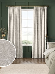 William Morris At Home Mist Acanthus Boucle Made to Measure Curtains - Image 1 of 6