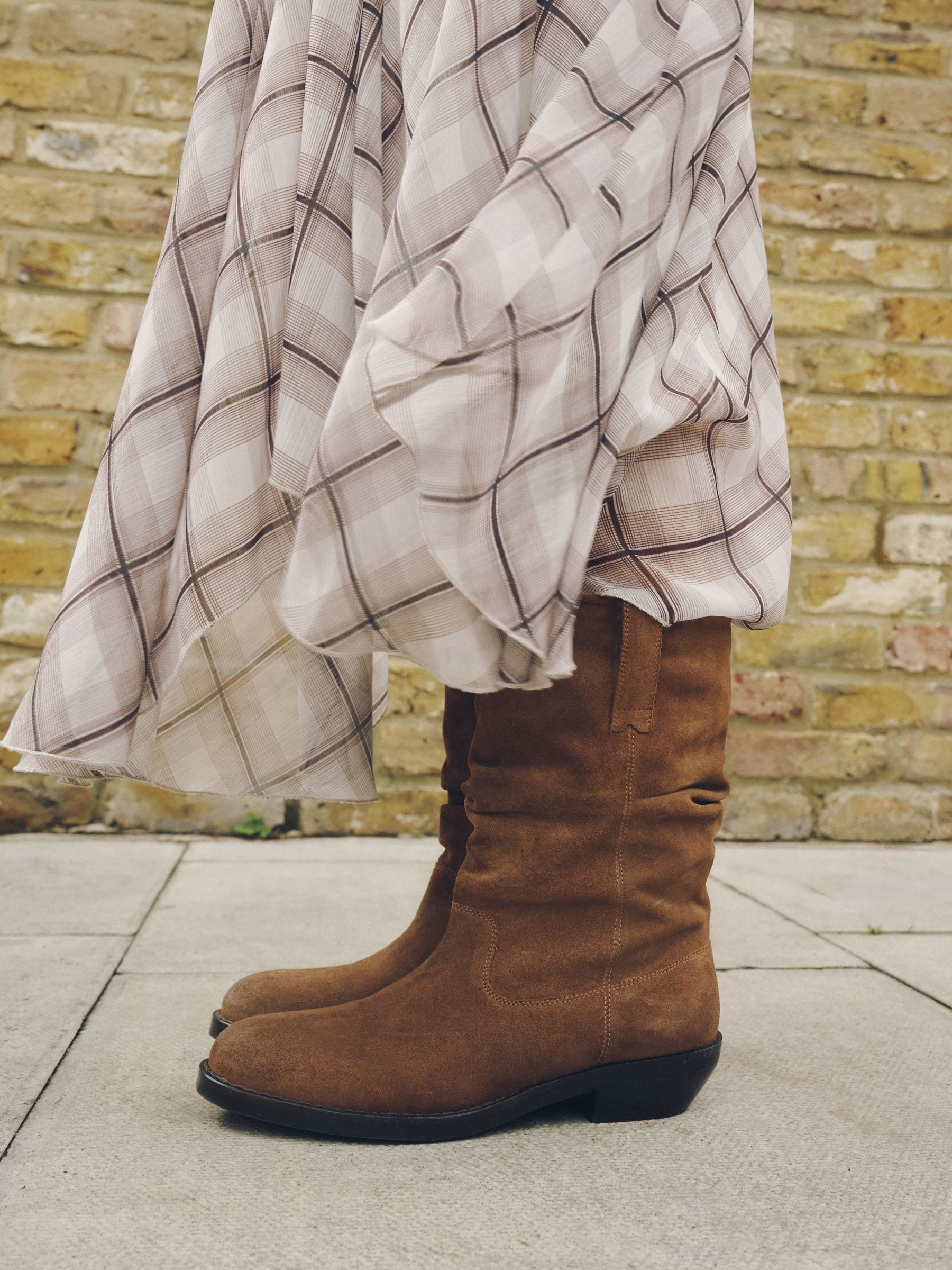 Buy Tan Brown Standard fit Forever Comfort® Suede Slouch Pull On