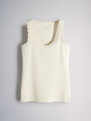 Burgundy/Pink/Cream - The Set 3 Pack Scallop Trim Ribbed Vest - 圖片 3/6