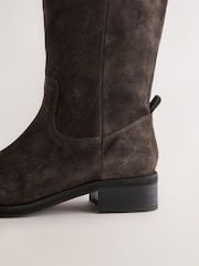 Chocolate Brown Standard fit Forever Comfort® Gaucho Midi Pull On Leather Boots - Image 11 of 12