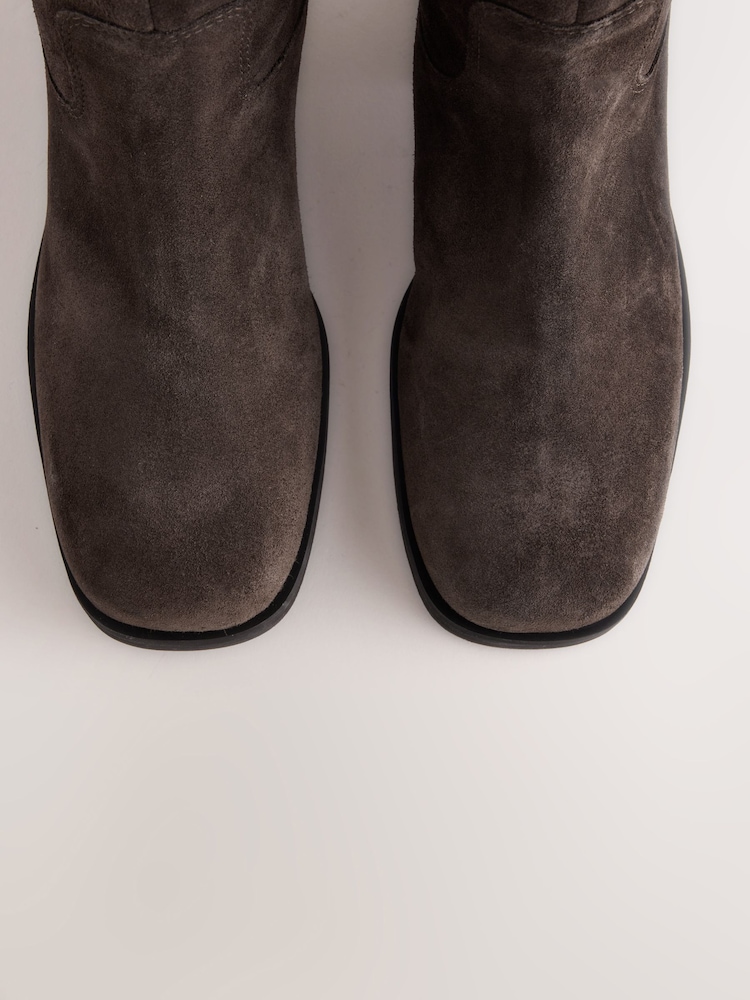 Chocolate Brown Standard fit Forever Comfort® Gaucho Midi Pull On Leather Boots - Image 12 of 12 Chocolate Brown Standard fit Forever Comfort® Gaucho Midi Pull On Leather Boots - Image 12 of 12