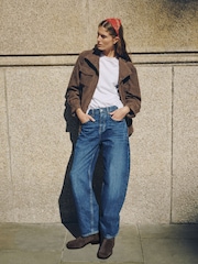 Chocolate Brown Standard fit Forever Comfort® Gaucho Midi Pull On Leather Boots - Image 6 of 12