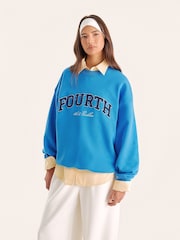 4th & Reckless Blue Leon Sweatshirt - Image 6 of 6