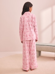 Pink Leapord Print Jersey Button Through Pyjamas (3-16yrs) - Image 3 of 4