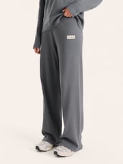 4th & Reckless Grey Liliana Lounge Rib Wide Leg Trousers Co-Ord - Image 3 of 4