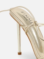 Simmi London Gold Giorgia Strappy Heeled Sandals - Image 3 of 4
