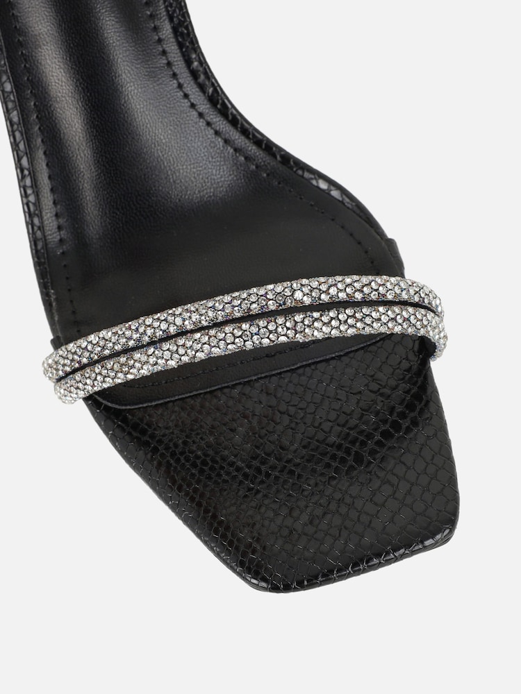 Simmi London Polly Diamante Heeled Sandals - Imaginea 4 din 4