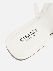 أبيض - Simmi London Zina Detail Toe Thong Flat Sandals - Image 4 of 4
