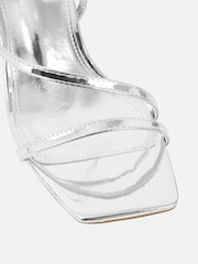 Simmi London Silver Manzi Slingback Block Heeled Sandals - Image 3 of 4