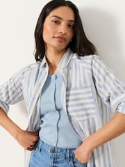 FatFace Bessie Blue Petite Stripe Shirt - Image 4 of 5