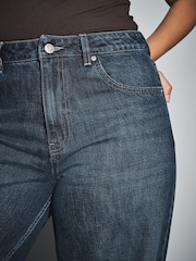 Dark Blue Boyfriend Turn Up Jeans - Image 4 of 5