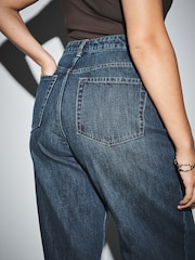 Dark Blue Boyfriend Turn Up Jeans - Image 5 of 5