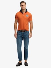 Superdry Orange Vintage Pique Rugby Polo Shirt - Image 3 of 7