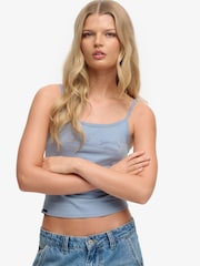 Superdry Light Blue Athletic Essential Graphic Cami - Image 2 of 7
