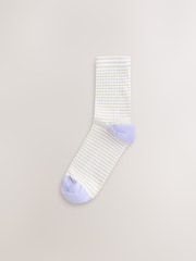 Pastel Stripe Ankle Socks 5 Pack - Image 7 of 8