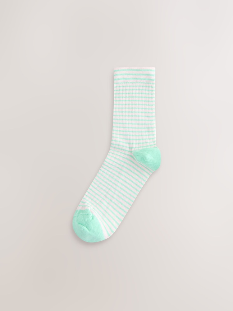 Pastel Stripe Ankle Socks 5 Pack - Image 8 of 8