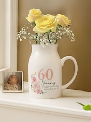 Personalised Floral Birthday Jug Vase by PMC - Image 2 of 3