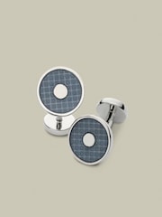 Charles Tyrwhitt Blue Enamel Cufflink - Image 1 of 2