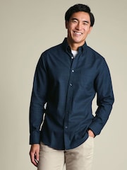 Charles Tyrwhitt Blue Check Non-Iron Twill Shirt - Image 1 of 5