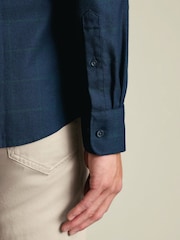 Charles Tyrwhitt Blue Check Non-Iron Twill Shirt - Image 3 of 5