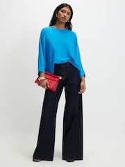 River Island Blue Long Sleeve Batwing T-Shirt - Image 2 of 4