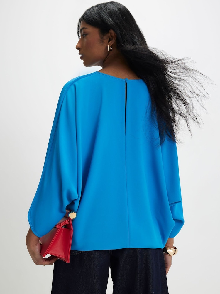River Island Blue Long Sleeve Batwing T-Shirt - Image 4 of 4 River Island Blue Long Sleeve Batwing T-Shirt - Image 4 of 4