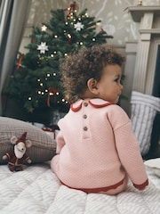 Pink Santa Knitted Baby Jumper and Leggings Set (0mths-2yrs) - Image 2 of 11