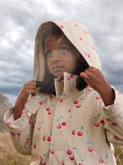 JoJo Maman Bébé Stone Cherry Waterproof Cosy Lined Fisherman Jacket - Image 1 of 6