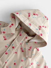 JoJo Maman Bébé Stone Cherry Waterproof Cosy Lined Fisherman Jacket - Image 4 of 6