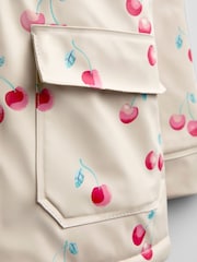 JoJo Maman Bébé Stone Cherry Waterproof Cosy Lined Fisherman Jacket - Image 5 of 6
